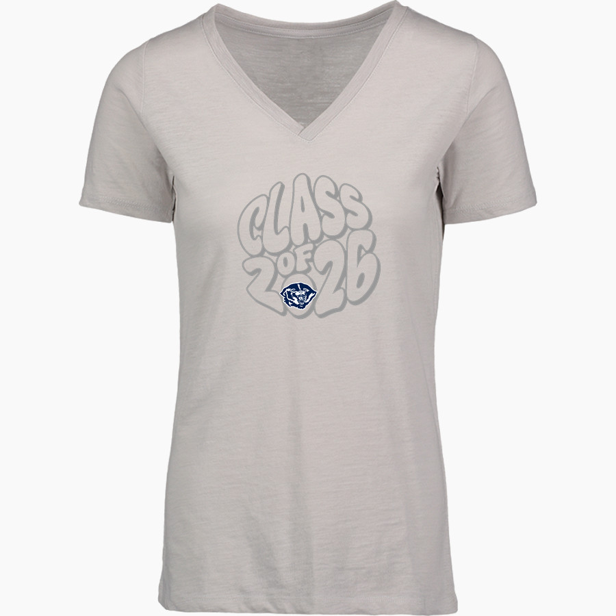 WHITE RIVER VALLEY HIGH SCHOOL WOLVERINES <span class="pdp-name-mascot">WHITE RIVER VALLEY WOLVERINES</span> MV Sport Women's Vera Ringspun Slub V-Neck Tee