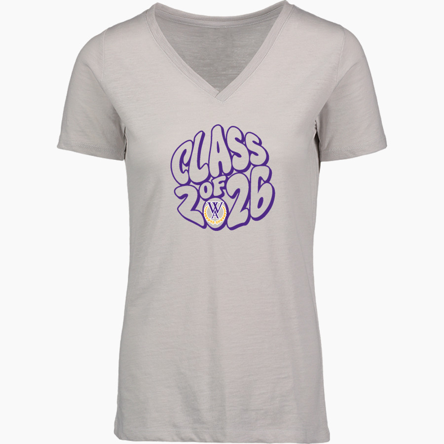 Westminster Defenders <span class="pdp-name-mascot">Westminster Defenders</span> MV Sport Women's Vera Ringspun Slub V-Neck Tee