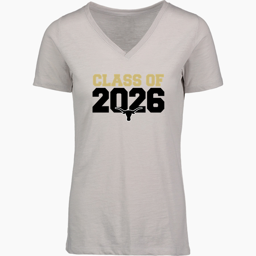 BIG SPRING HIGH SCHOOL STEERS <span class="pdp-name-mascot">BIG SPRING STEERS</span> MV Sport Women's Vera Ringspun Slub V-Neck Tee