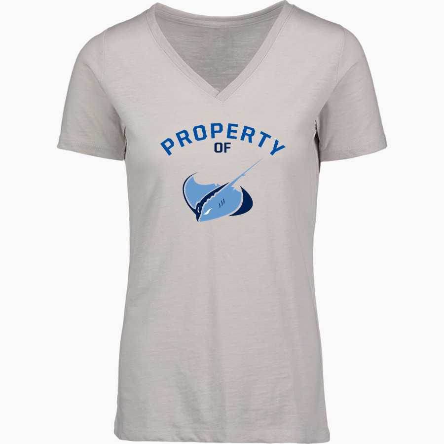 Gulf Stream Stingrays MV Sport Women's Vera Ringspun Slub V-Neck Tee