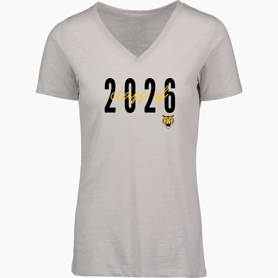 Dutton Tigers <span class="pdp-name-mascot">Dutton Tigers</span> MV Sport Women's Vera Ringspun Slub V-Neck Tee