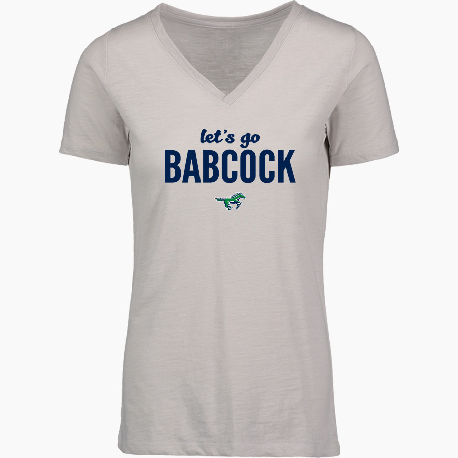 Babcock Trailblazers <span class="pdp-name-mascot">Babcock High School Trailblazers</span> MV Sport Women's Vera Ringspun Slub V-Neck Tee