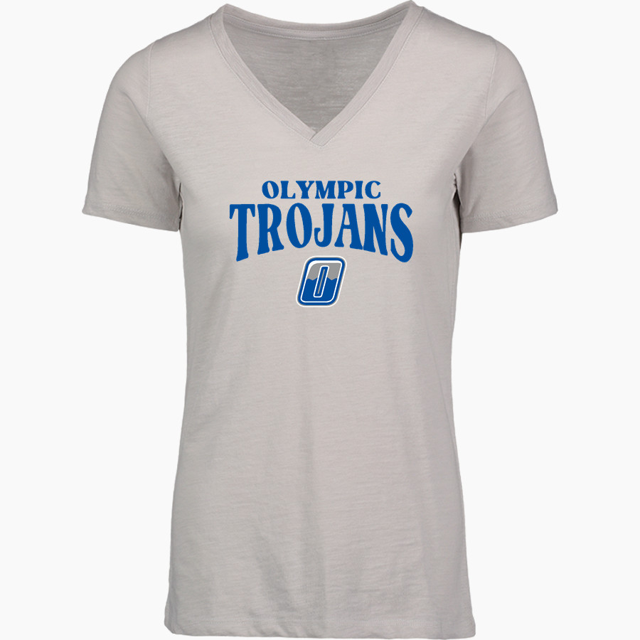 Olympic Trojans <span class="pdp-name-mascot">Olympic Trojans</span> MV Sport Women's Vera Ringspun Slub V-Neck Tee