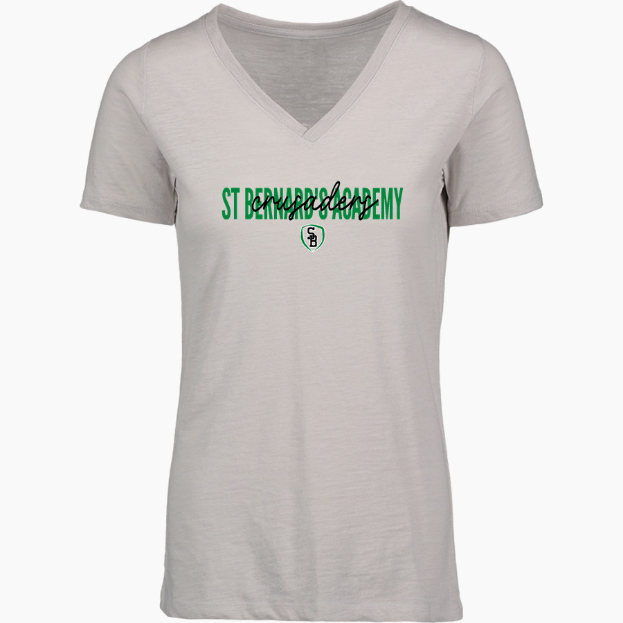 ST BERNARD'S ACADEMY CRUSADERS <span class="pdp-name-mascot">ST BERNARD'S CATHOLIC CRUSADERS</span> MV Sport Women's Vera Ringspun Slub V-Neck Tee