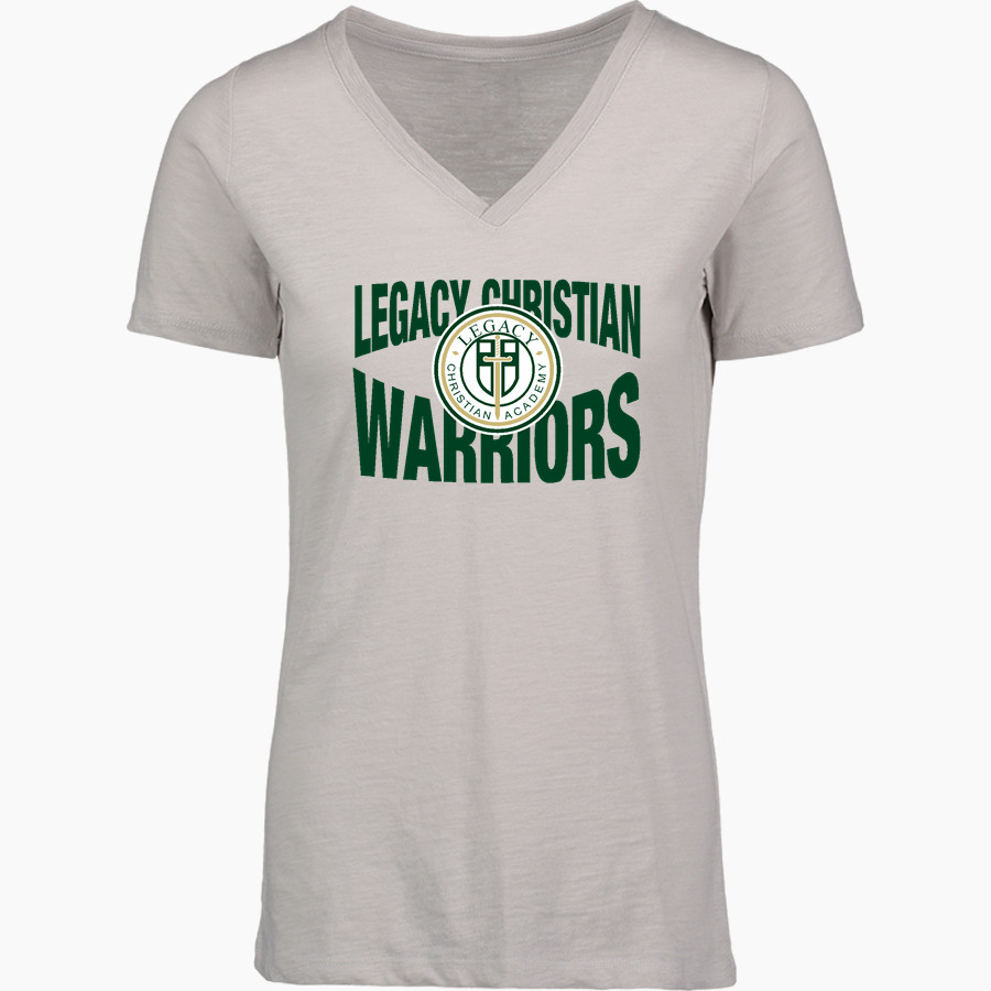 LEGACY CHRISTIAN WARRIORS <span class="pdp-name-mascot">LEGACY WARRIORS</span> MV Sport Women's Vera Ringspun Slub V-Neck Tee