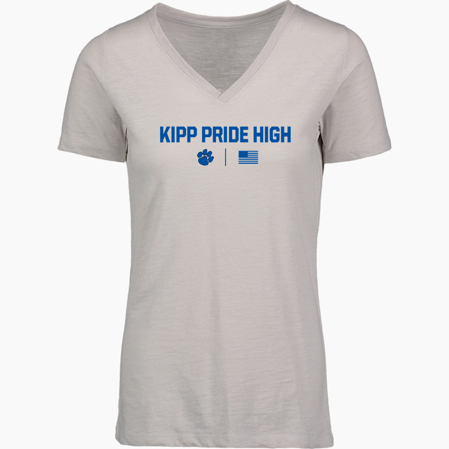 Gaston College Prep Pride <span class="pdp-name-mascot">Gaston College Prep Pride</span> MV Sport Women's Vera Ringspun Slub V-Neck Tee