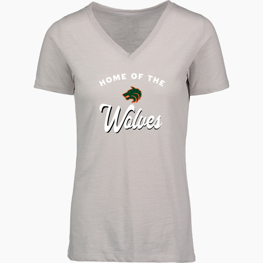 Timber Ridge Wolves <span class="pdp-name-mascot">Timber Ridge Wolves</span> MV Sport Women's Vera Ringspun Slub V-Neck Tee