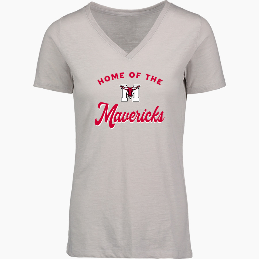 Marshall Mavericks <span class="pdp-name-mascot">Marshall Mavericks</span> MV Sport Women's Vera Ringspun Slub V-Neck Tee