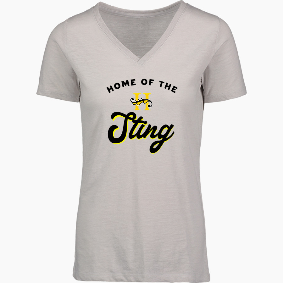 Hutchison Sting MV Sport Women's Vera Ringspun Slub V-Neck Tee