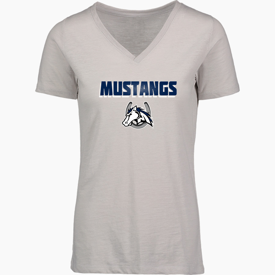 Martinsville Mustangs Mustangs <span class="pdp-name-mascot">Martinsville Mustangs</span> MV Sport Women's Vera Ringspun Slub V-Neck Tee