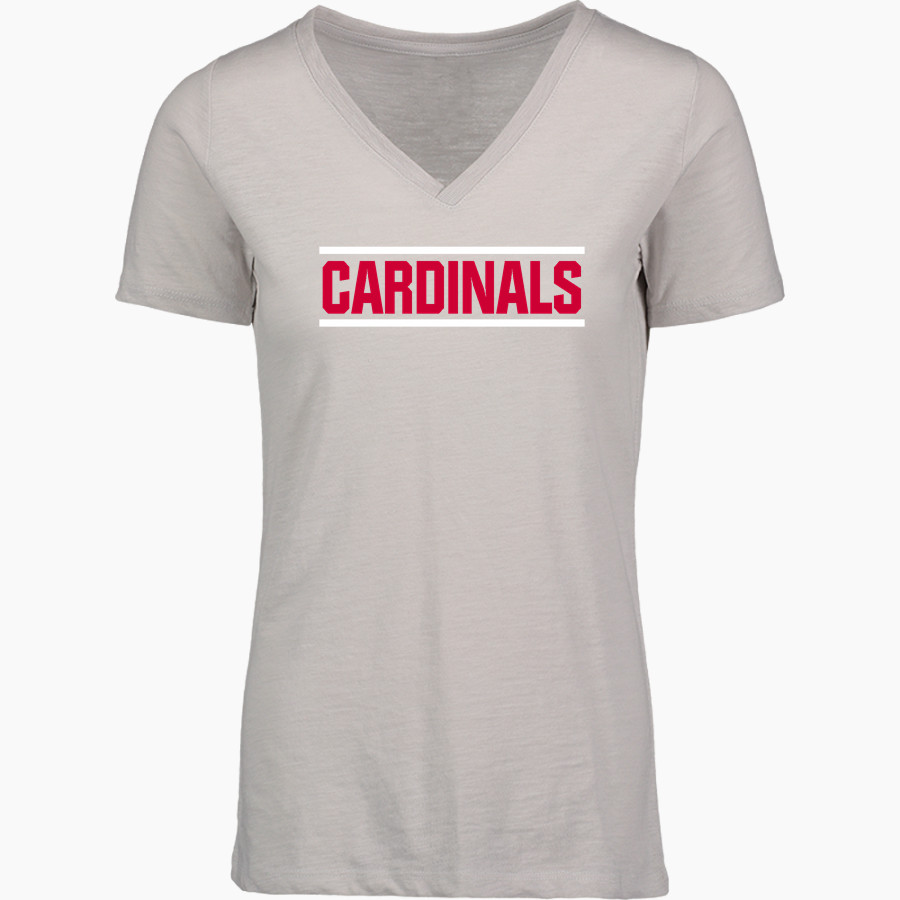 Eleva-Strum Cardinals <span class="pdp-name-mascot">Eleva-Strum Cardinals</span> MV Sport Women's Vera Ringspun Slub V-Neck Tee