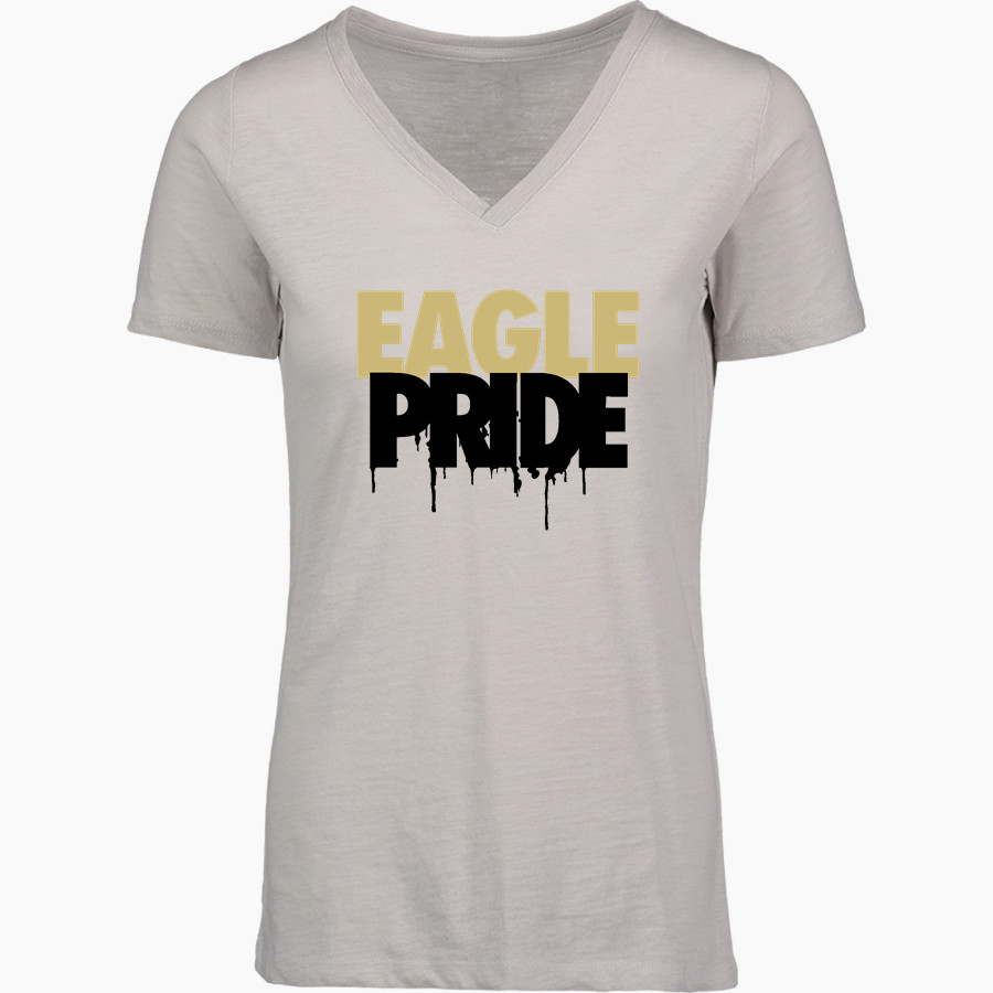 Woodland Baptist Eagles <span class="pdp-name-mascot">Woodland Baptist Christian School Eagles</span> MV Sport Women's Vera Ringspun Slub V-Neck Tee