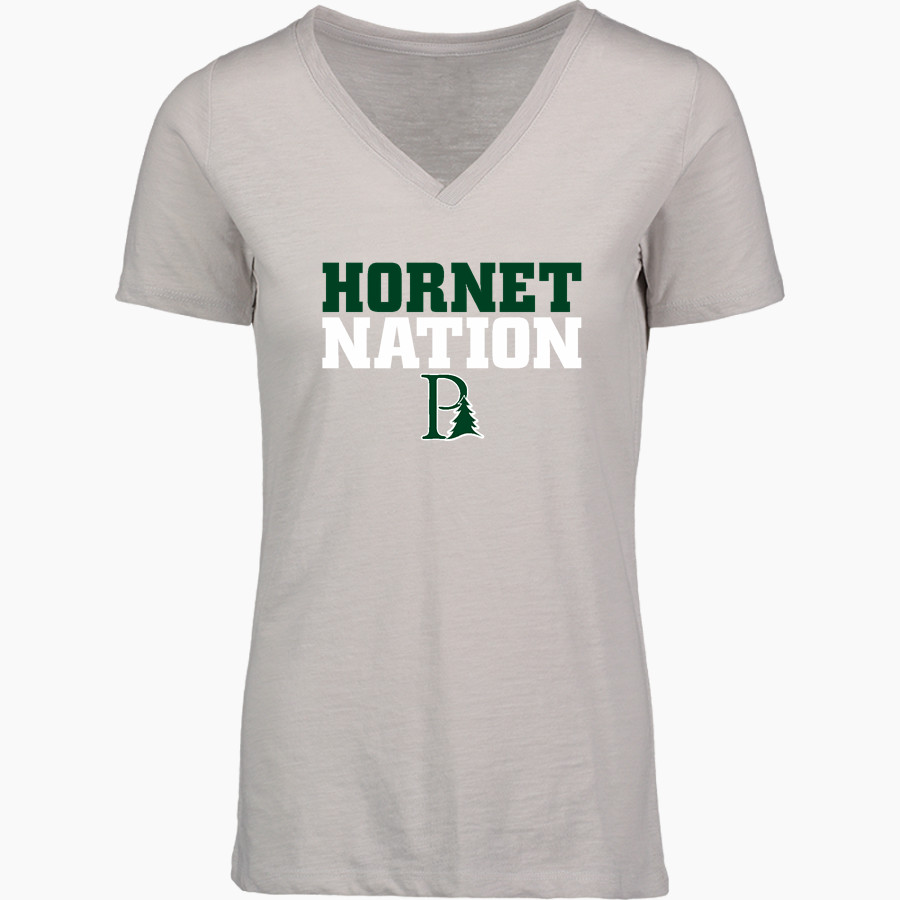 PROCTOR ACADEMY HORNETS MV Sport Women's Vera Ringspun Slub V-Neck Tee
