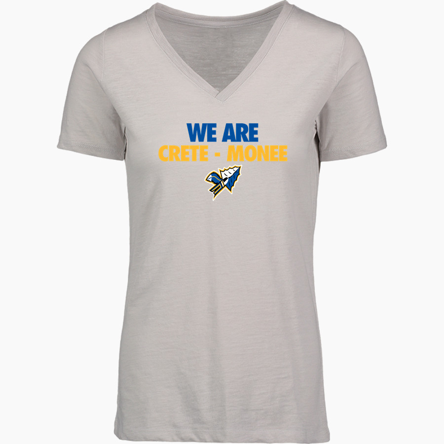 CRETE-MONEE HIGH SCHOOL WARRIORS <span class="pdp-name-mascot">CRETE - MONEE WARRIORS</span> MV Sport Women's Vera Ringspun Slub V-Neck Tee