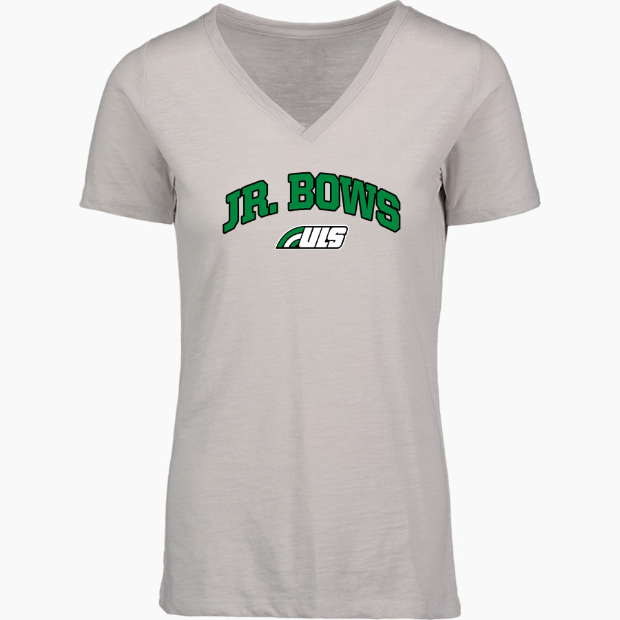 ULS Jr. Bows MV Sport Women's Vera Ringspun Slub V-Neck Tee