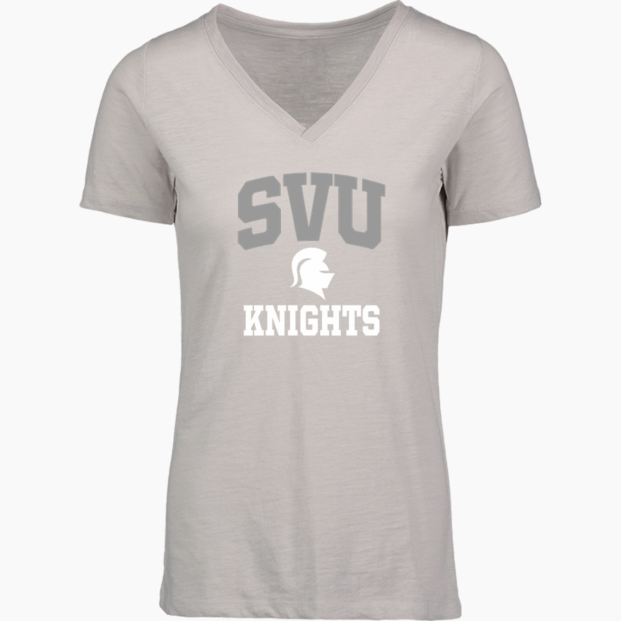 Southern Virginia Knights MV Sport Women's Vera Ringspun Slub V-Neck Tee