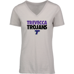 Trevecca University Trojans <span class="pdp-name-mascot">Trevecca University Trojans</span> MV Sport Women's Vera Ringspun Slub V-Neck Tee Front Thumbnail
