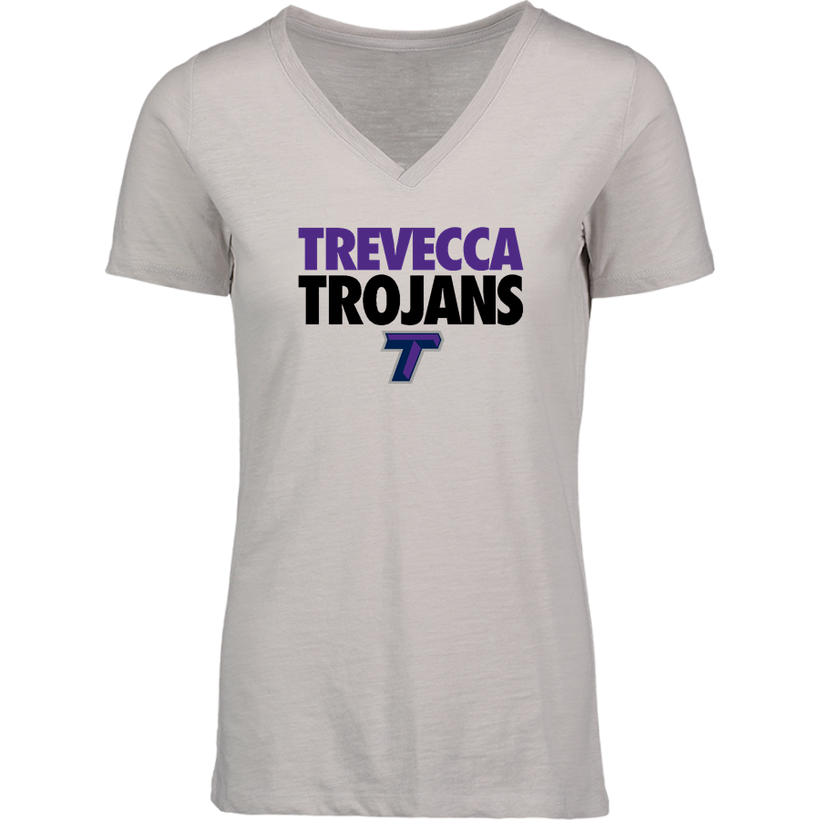 Trevecca University Trojans <span class="pdp-name-mascot">Trevecca University Trojans</span> MV Sport Women's Vera Ringspun Slub V-Neck Tee