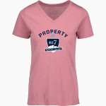 Platte Valley Broncos <span class="pdp-name-mascot">Platte Valley Broncos</span> MV Sport Women's Vera Ringspun Slub V-Neck Tee Front Thumbnail