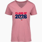 Southwestern Spartans <span class="pdp-name-mascot">Southwestern Spartans</span> MV Sport Women's Vera Ringspun Slub V-Neck Tee Front Thumbnail