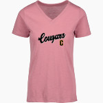 Canjo Cougars <span class="pdp-name-mascot">Canjo Cougars</span> MV Sport Women's Vera Ringspun Slub V-Neck Tee Front Thumbnail