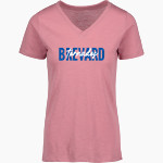 Brevard College Tornados Online Store MV Sport Women's Vera Ringspun Slub V-Neck Tee Front Thumbnail