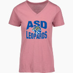 ASD Leopards <span class="pdp-name-mascot">ASD Leopards</span> MV Sport Women's Vera Ringspun Slub V-Neck Tee Front Thumbnail
