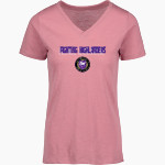 Baldwin High School Fighting Highlanders MV Sport Women's Vera Ringspun Slub V-Neck Tee Front Thumbnail