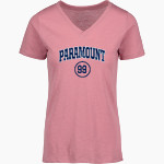 Paramount Schools of Excellence <span class="pdp-name-mascot">Paramount Turbines</span> MV Sport Women's Vera Ringspun Slub V-Neck Tee Front Thumbnail