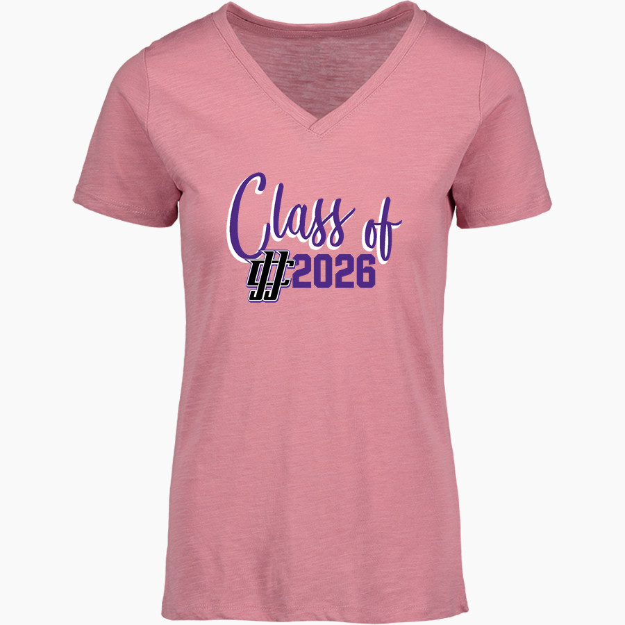 JJC Wolves <span class="pdp-name-mascot">JJC Wolves</span> MV Sport Women's Vera Ringspun Slub V-Neck Tee