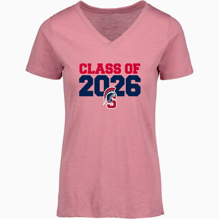 Southwestern Spartans <span class="pdp-name-mascot">Southwestern Spartans</span> MV Sport Women's Vera Ringspun Slub V-Neck Tee