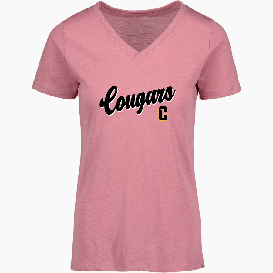 Canjo Cougars <span class="pdp-name-mascot">Canjo Cougars</span> MV Sport Women's Vera Ringspun Slub V-Neck Tee