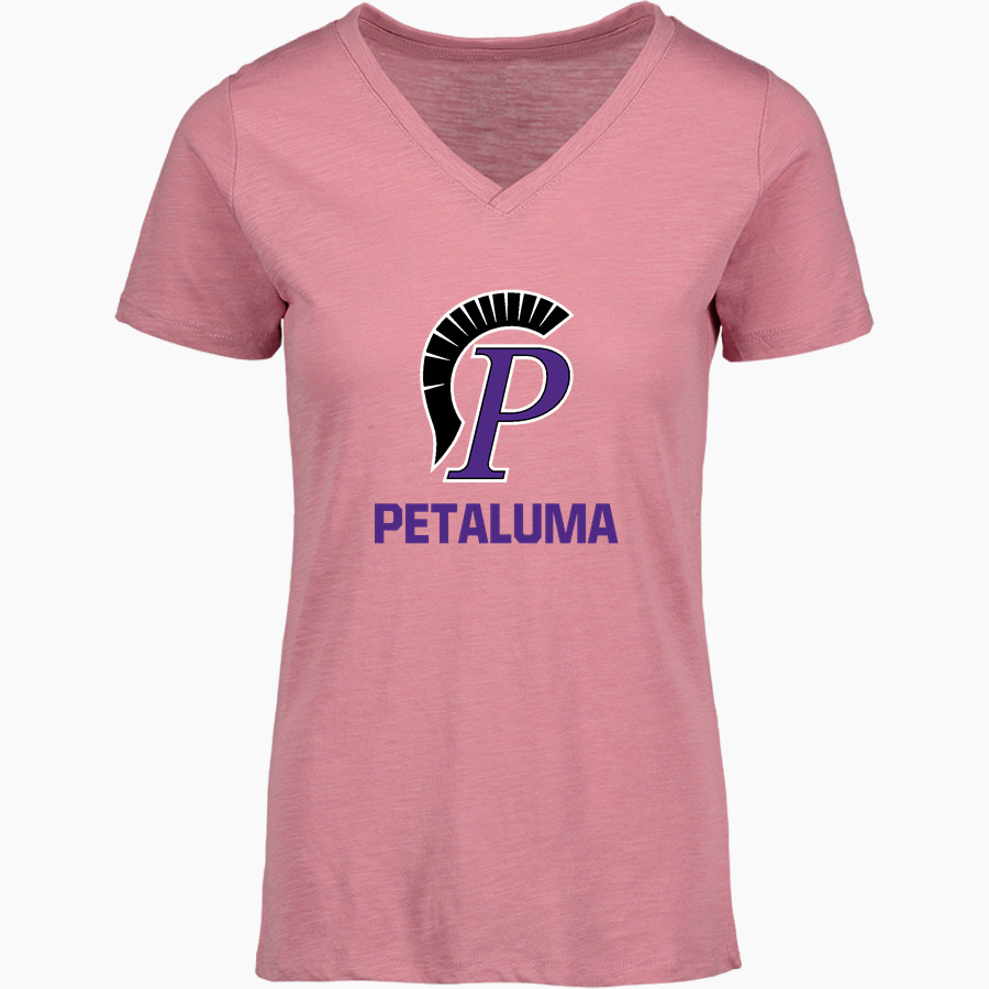 Petaluma Trojans MV Sport Women's Vera Ringspun Slub V-Neck Tee