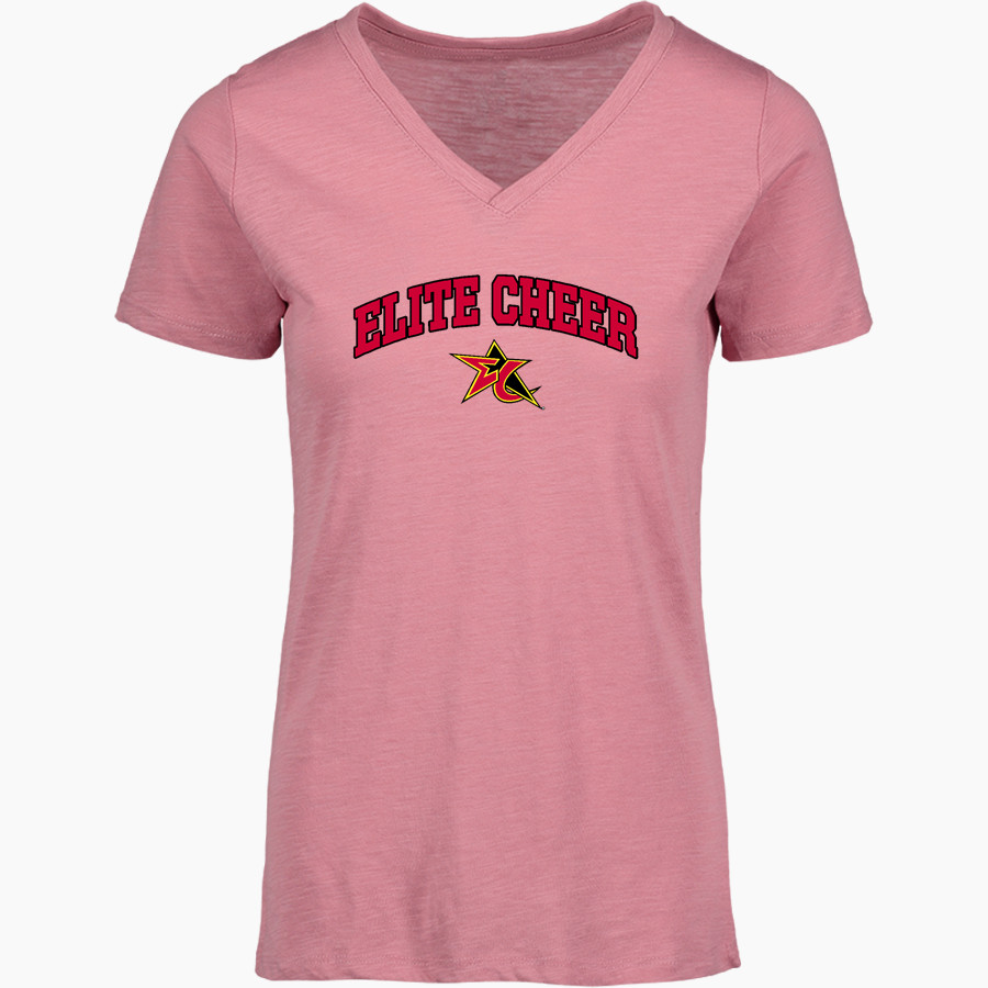 Elite Cheer Online Store <span class="pdp-name-mascot">Elite Cheer</span> MV Sport Women's Vera Ringspun Slub V-Neck Tee