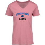 Linwood School Lions <span class="pdp-name-mascot">Linwood Lions</span> MV Sport Women's Vera Ringspun Slub V-Neck Tee Front Thumbnail