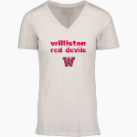 WILLISTON HIGH SCHOOL RED DEVILS <span class="pdp-name-mascot">WILLISTON RED DEVILS</span> MV Sport Women's Vera Ringspun Slub V-Neck Tee Front Thumbnail