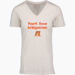 FORT LEE BRIDGEMEN ATHLETICS <span class="pdp-name-mascot">Fort Lee High School Bridgemen Athletics</span> MV Sport Women's Vera Ringspun Slub V-Neck Tee Front Thumbnail