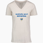 WAUKESHA WEST HIGH SCHOOL WOLVERINES <span class="pdp-name-mascot">WAUKESHA WEST WOLVERINES</span> MV Sport Women's Vera Ringspun Slub V-Neck Tee Front Thumbnail