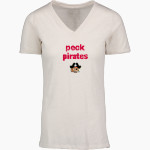 PECK COMMUNITY Pirates <span class="pdp-name-mascot">PECK COMMUNITY SCHOOLS Pirates</span> MV Sport Women's Vera Ringspun Slub V-Neck Tee Front Thumbnail