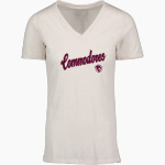 TATES CREEK HIGH SCHOOL COMMODORES MV Sport Women's Vera Ringspun Slub V-Neck Tee Front Thumbnail