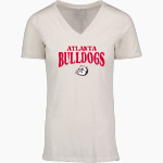 ATLANTA HIGH SCHOOL BULLDOGS <span class="pdp-name-mascot">ATLANTA BULLDOGS</span> MV Sport Women's Vera Ringspun Slub V-Neck Tee Front Thumbnail