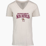 ROUGH ROCK COMMUNITY SCHOOL SUN DEVILS <span class="pdp-name-mascot">ROUGH ROCK COMMUNITY SUN DEVILS</span> MV Sport Women's Vera Ringspun Slub V-Neck Tee Front Thumbnail