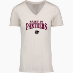 SAINT JO HIGH SCHOOL PANTHERS <span class="pdp-name-mascot">SAINT JO PANTHERS</span> MV Sport Women's Vera Ringspun Slub V-Neck Tee Front Thumbnail
