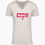 CROW HIGH SCHOOL Cougars Online Store <span class="pdp-name-mascot">CROW COUGARS</span> MV Sport Women's Vera Ringspun Slub V-Neck Tee Front Thumbnail