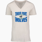 Timber Point Wolves <span class="pdp-name-mascot">Timber Point Wolves</span> MV Sport Women's Vera Ringspun Slub V-Neck Tee Front Thumbnail