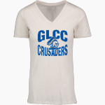 GLCC Crusaders <span class="pdp-name-mascot">Great Lakes Christian College Crusaders</span> MV Sport Women's Vera Ringspun Slub V-Neck Tee Front Thumbnail