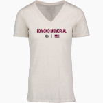 EDMOND MEMORIAL HIGH SCHOOL BULLDOGS <span class="pdp-name-mascot">EDMOND MEMORIAL BULLDOGS</span> MV Sport Women's Vera Ringspun Slub V-Neck Tee Front Thumbnail