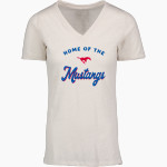 ARKOMA HIGH SCHOOL MUSTANGS <span class="pdp-name-mascot">ARKOMA MUSTANGS</span> MV Sport Women's Vera Ringspun Slub V-Neck Tee Front Thumbnail