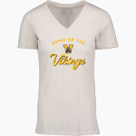 Inglemoor Vikings MV Sport Women's Vera Ringspun Slub V-Neck Tee Front Thumbnail