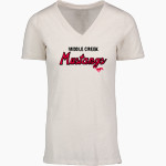 MIDDLE CREEK HIGH SCHOOL MUSTANGS MV Sport Women's Vera Ringspun Slub V-Neck Tee Front Thumbnail